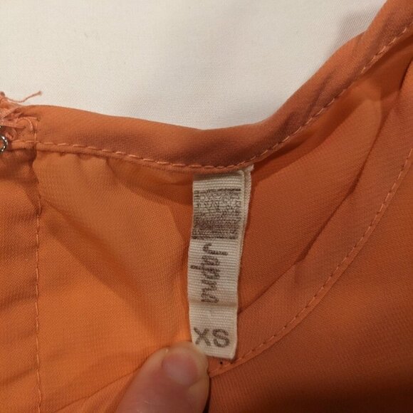 Japna Orange Three Quarter Sleeve Blouse XS - Picture 6 of 7